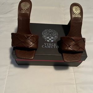 VINCE CAMUTO BRELANIE WOVEN-STRAP MULE